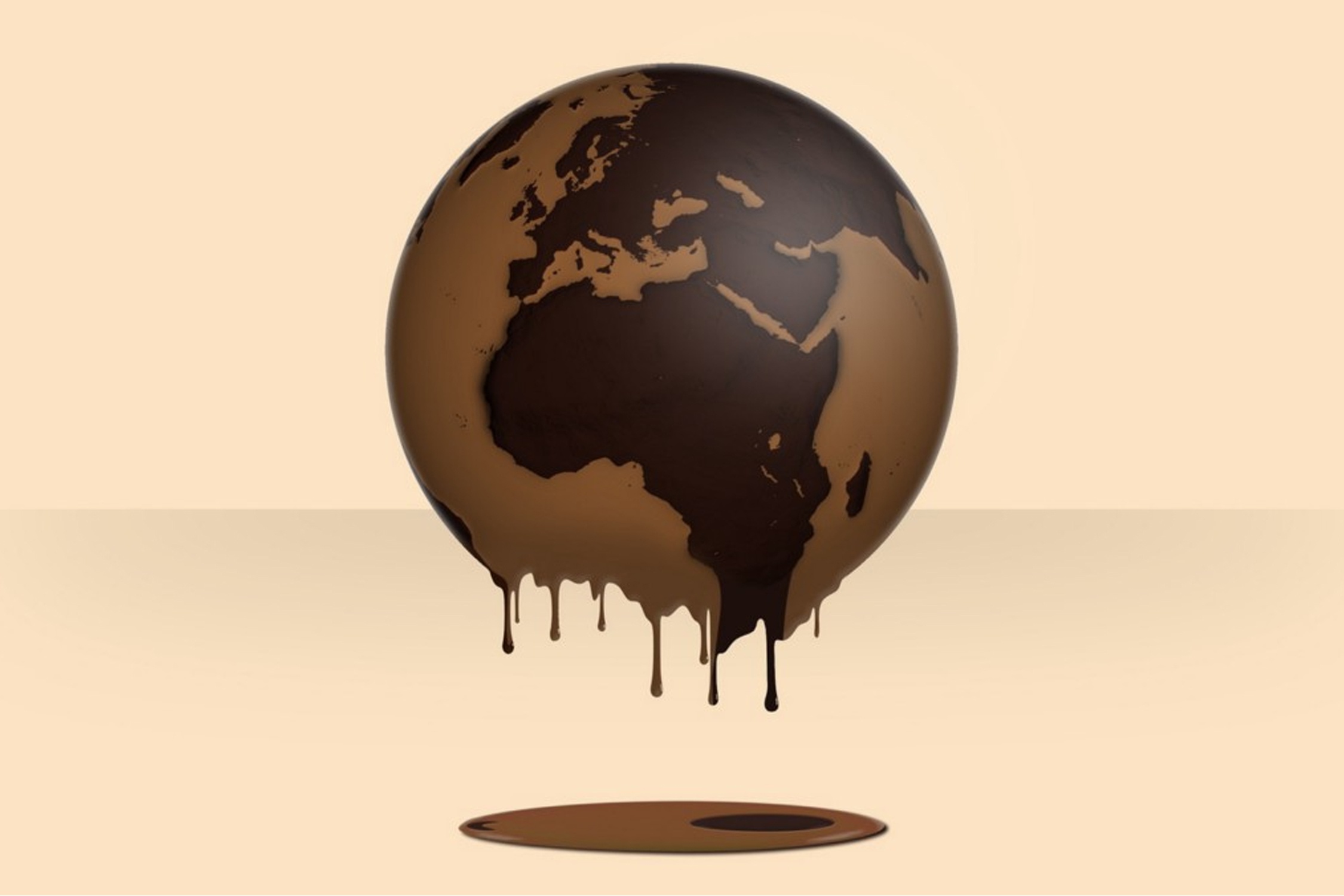 Vien canh Trai Dat duoc lam bang chocolate hinh anh