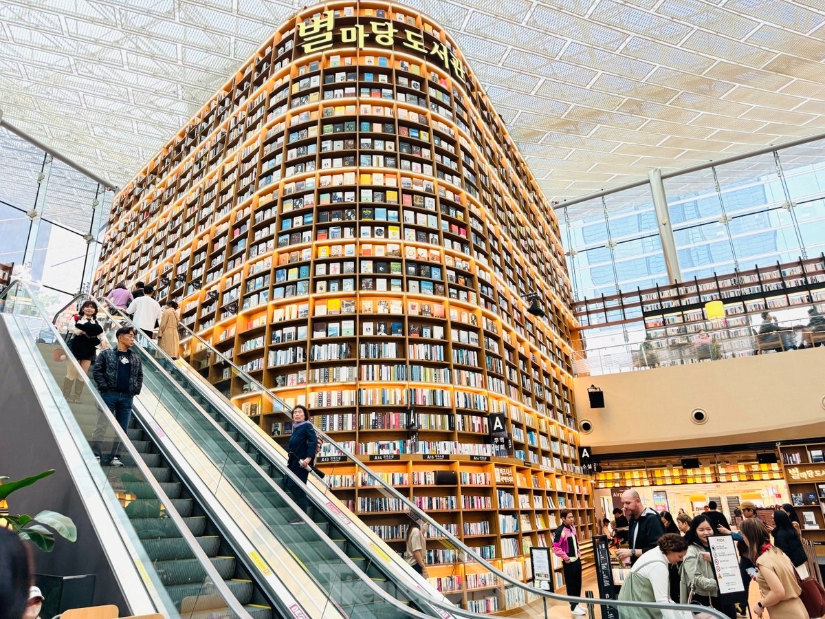 Kham pha thu vien sach khong lo duoi long dat o Han Quoc hinh anh