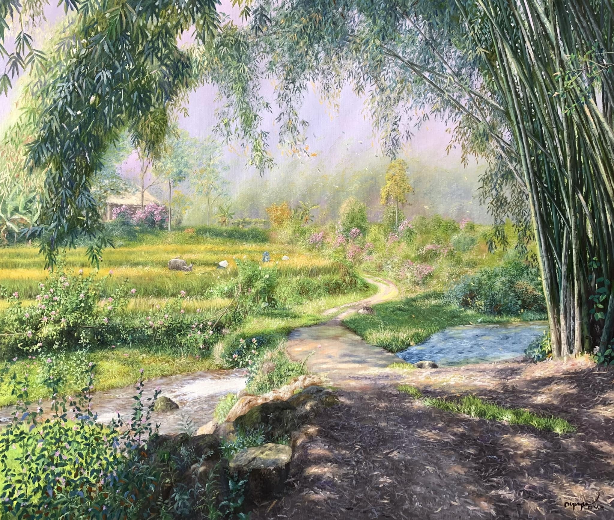 Ban vong nien cua lang que hinh anh