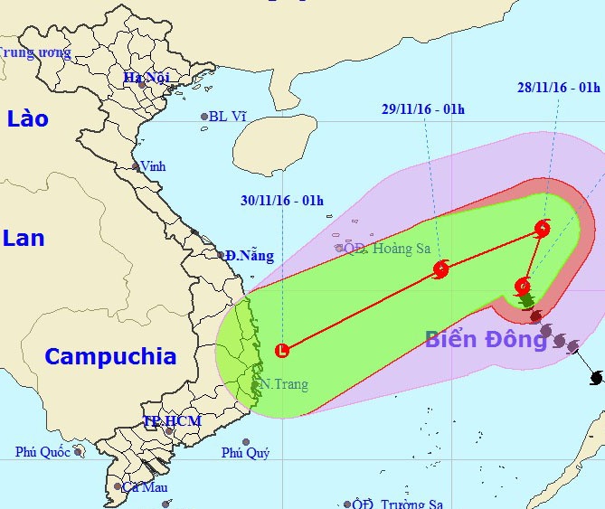 Bao so 9 cach Hoang Sa 550 km, gio giat cap 11-12 hinh anh