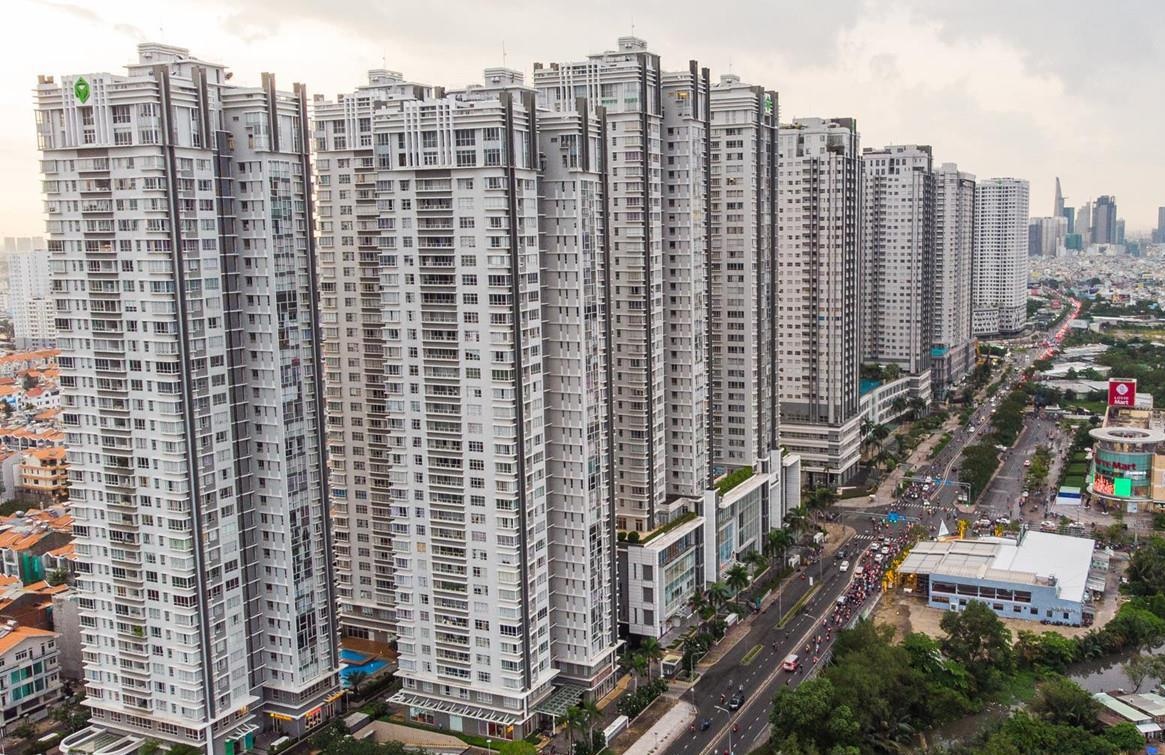 Cu tri lo lang khi hang loat chung cu moc len o duong Nguyen Huu Tho hinh anh