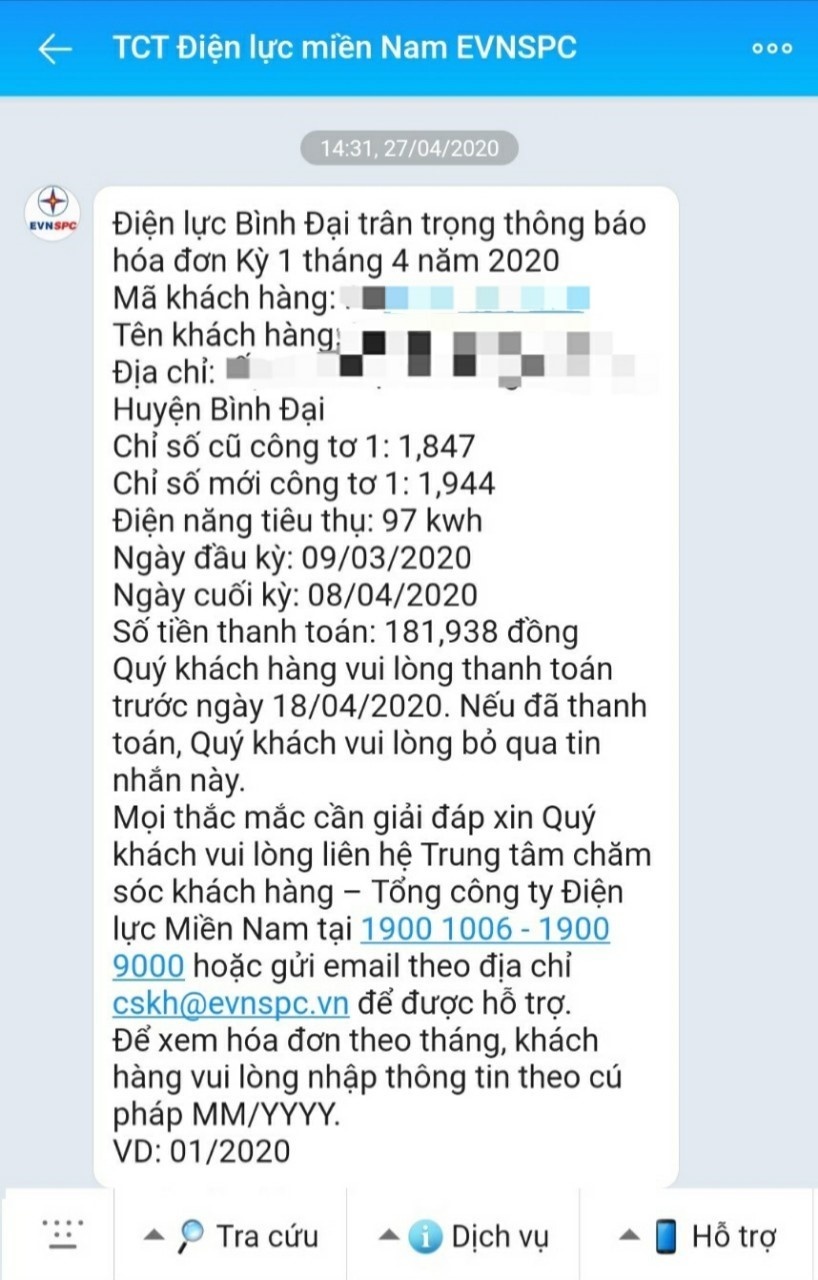 Tra tien dien qua Zalo anh 2