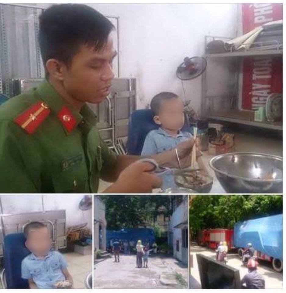 Canh sat giup em be 6 tuoi bi lac anh 1