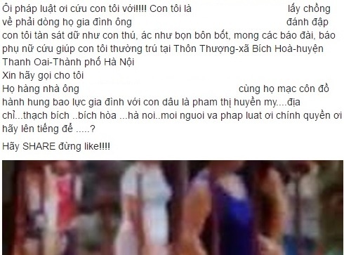 con dâu bị gia đình chồng bạo hành ảnh 1 con dau bi gia dinh chong bao hanh anh 1