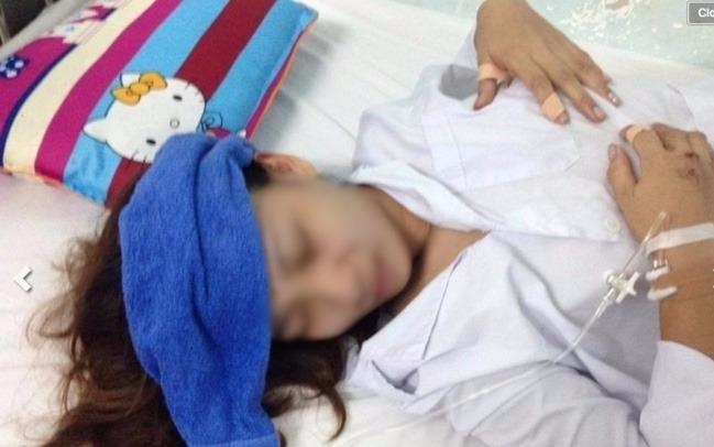 Clip co gai to bi nha chong bao hanh hinh anh