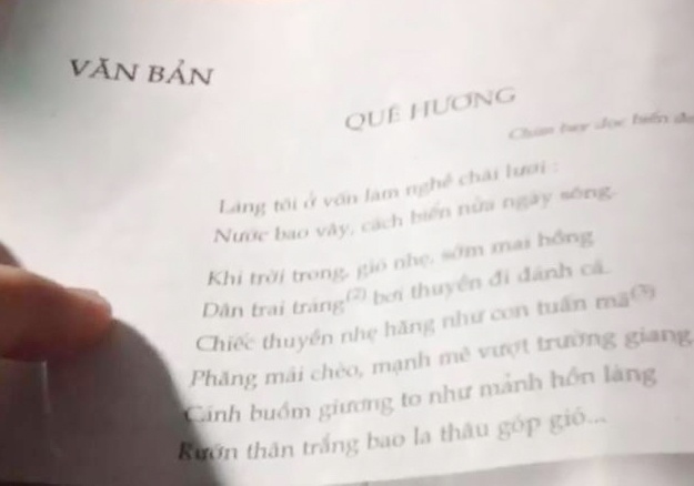Hoc bai tho 'Que huong' qua nhac rap hinh anh