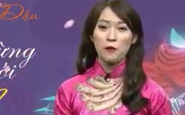 Clip Khanh Vy dan chuong trinh tren VTV hinh anh