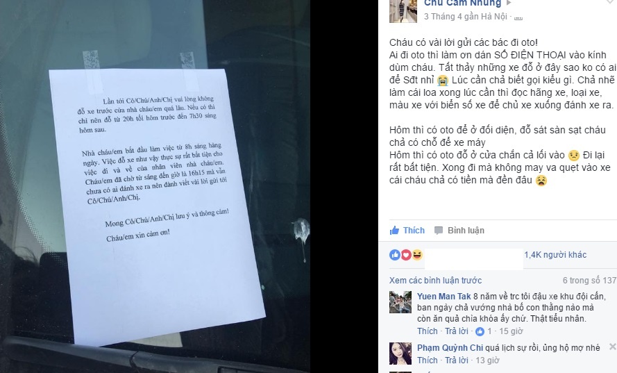 Hanh dong dep voi chiec xe chan loi vao nha anh 1