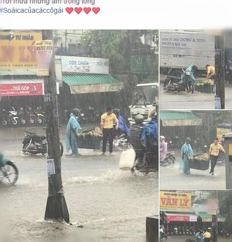 hành động đầy tình người giữa trời mưa ảnh 1 hanh dong day tinh nguoi giua troi mua anh 1