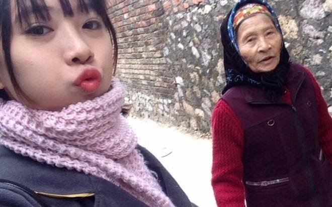 Cau chuyen cam dong ve ba 75 tuoi chau gai an hoc hinh anh