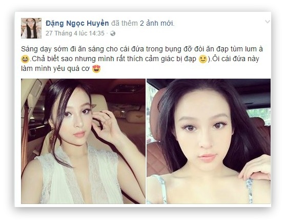 Huyền Baby mang bầu lần 2 ảnh 2 Huyen Baby mang bau lan 2 anh 2