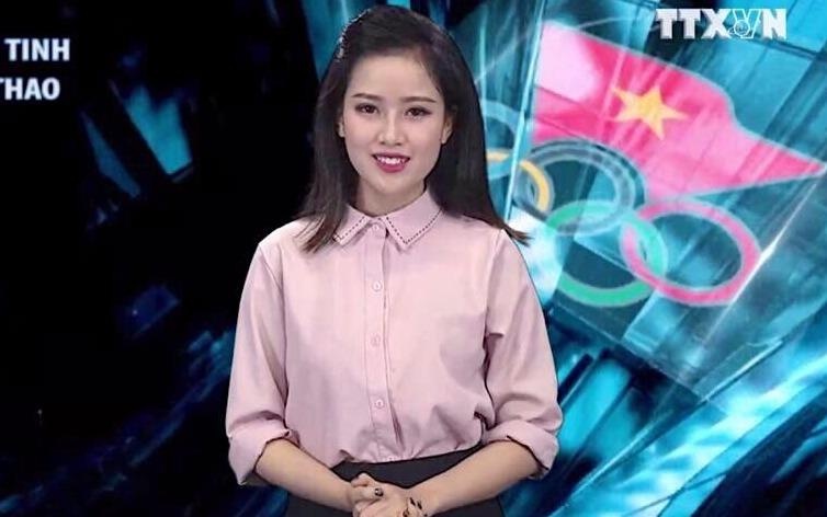 Ngoc Mai dan chuong trinh the thao hinh anh