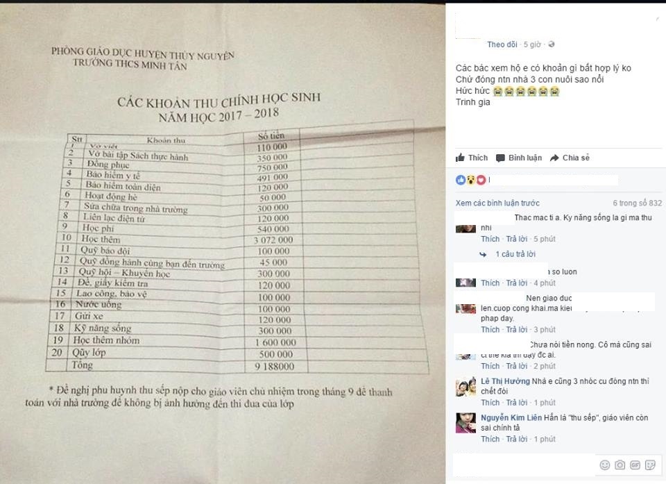 Khoản thu hơn 9 triệu đồng tiền quỹ ảnh 1 Khoan thu hon 9 trieu dong tien quy anh 1