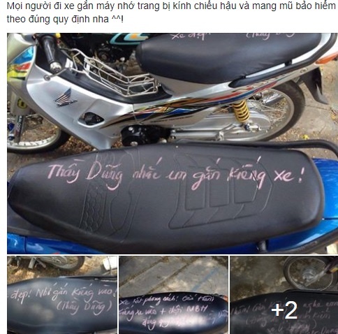 Thầy giáo viết chữ kín yên xe ảnh 1 Thay giao viet chu kin yen xe anh 1