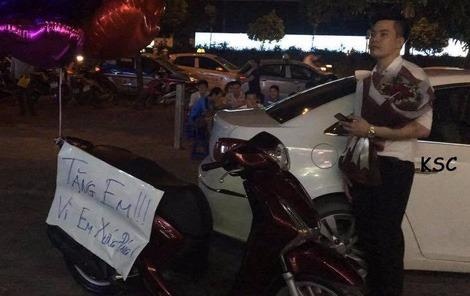 Chong tang vo xe SH giua san chung cu hinh anh