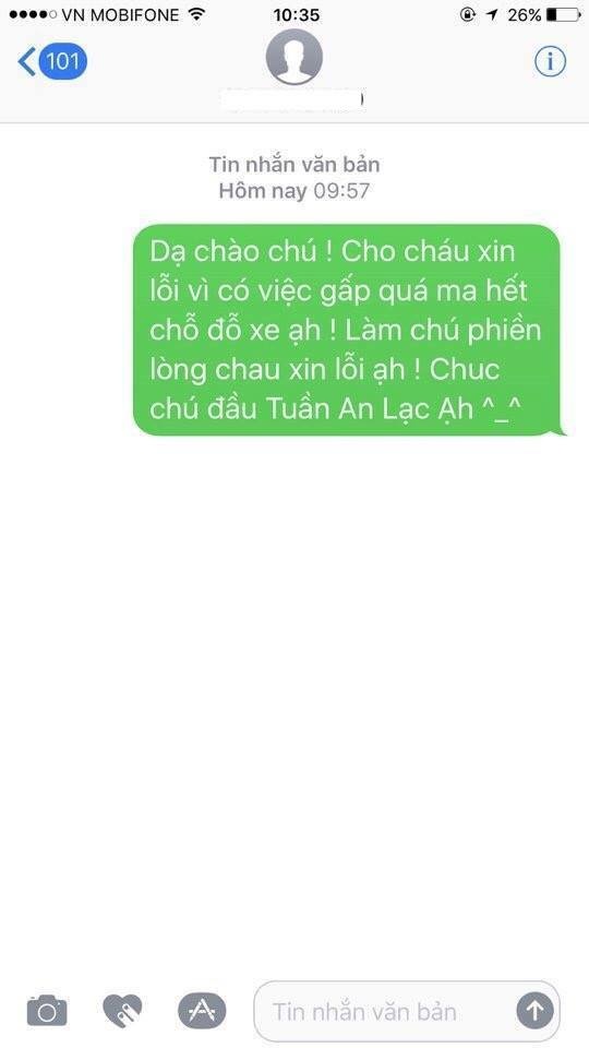 loi nhan gui toi chu xe do truoc cua nha anh 2