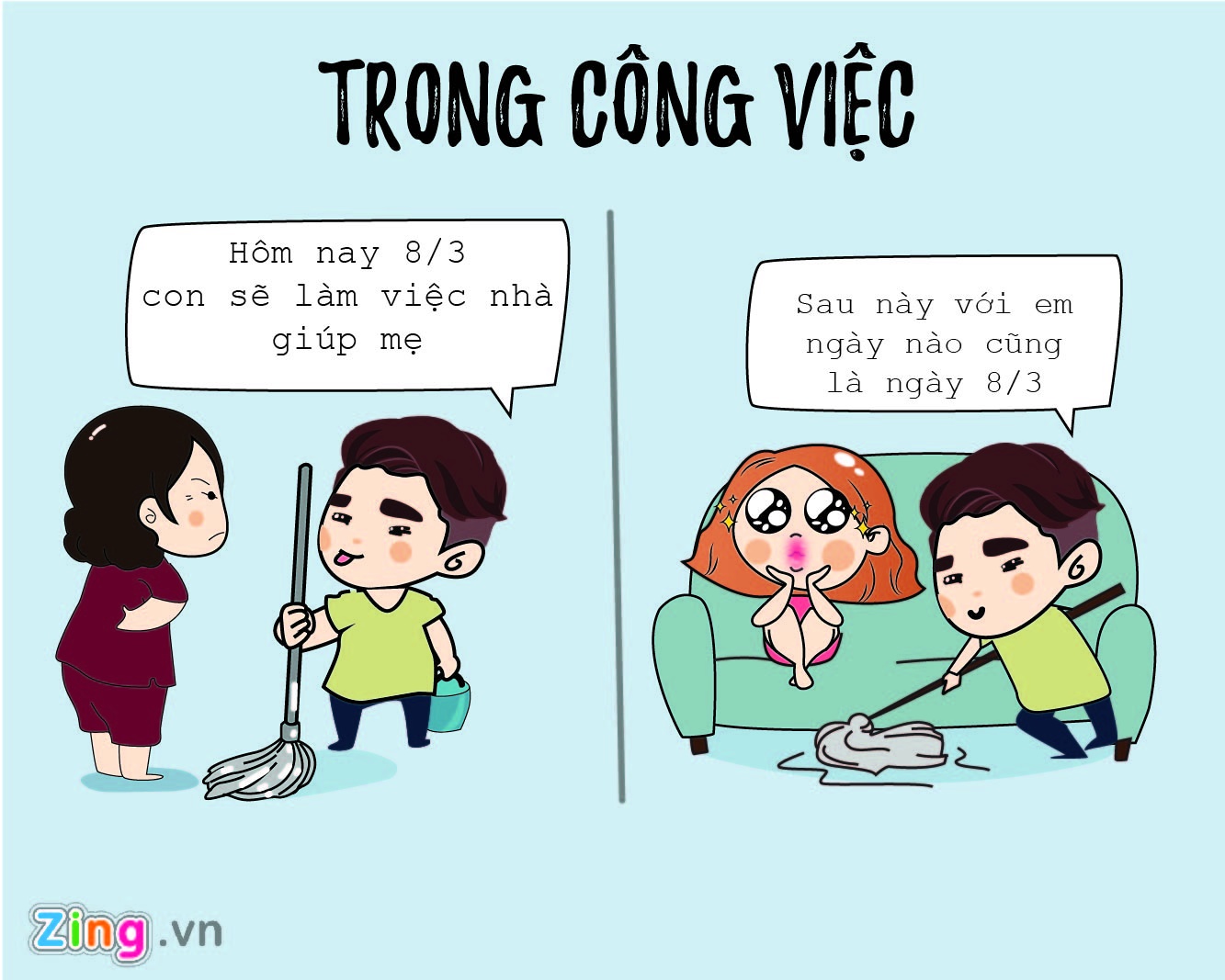 con trai doi xu voi me va nguoi yeu ngay 8/3 anh 7