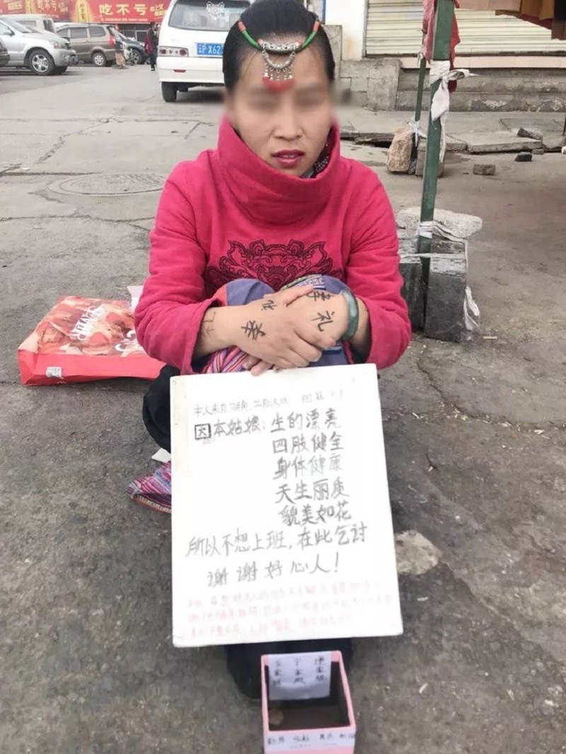 cô gái ăn xin vì nghĩ mình quá đẹp để đi làm ảnh 1 co gai an xin vi nghi minh qua dep de di lam anh 1