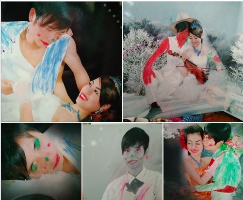 ảnh cưới bị con gái vẽ bậy ảnh 1 anh cuoi bi con gai ve bay anh 1