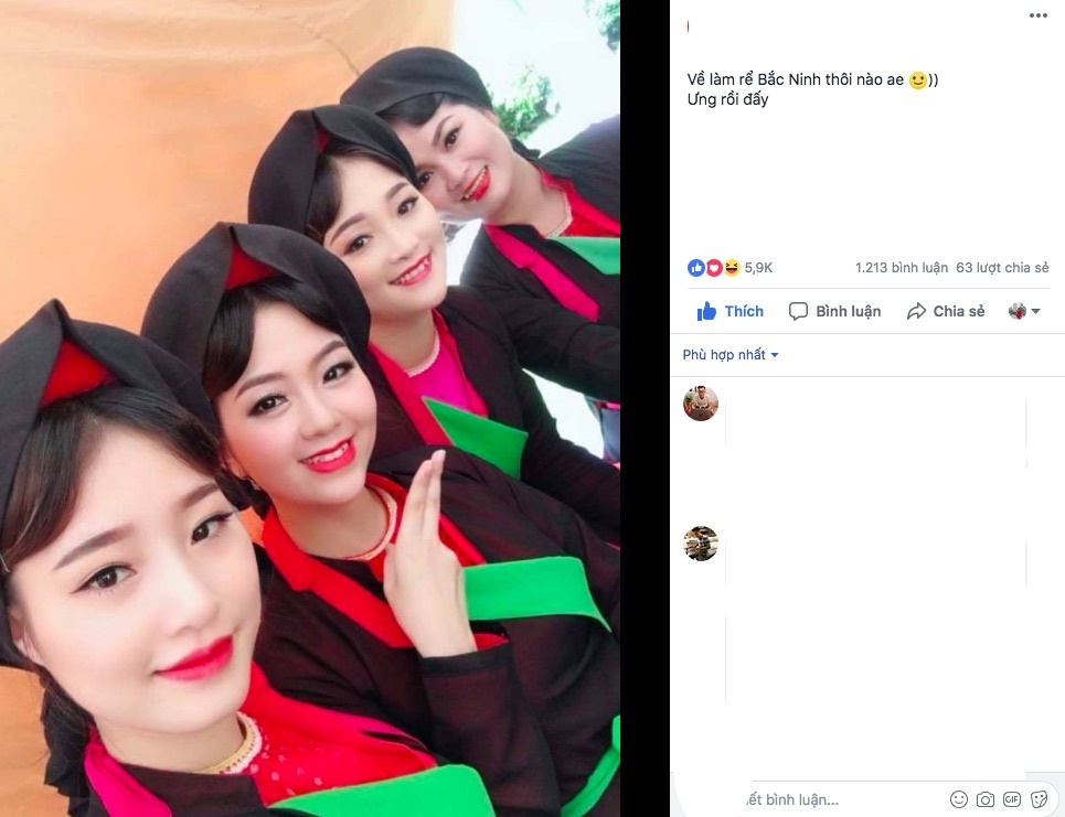 4 cô gái hát quan họ xinh đẹp ảnh 1 4 co gai hat quan ho xinh dep anh 1
