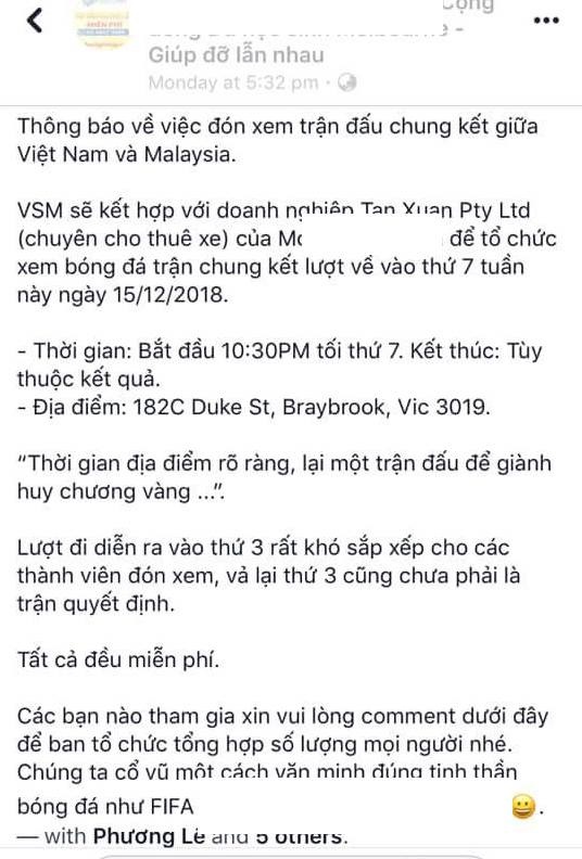 du học sinh tổ chức xem chung kết aff cup 2018 ảnh 1 du hoc sinh to chuc xem chung ket aff cup 2018 anh 1