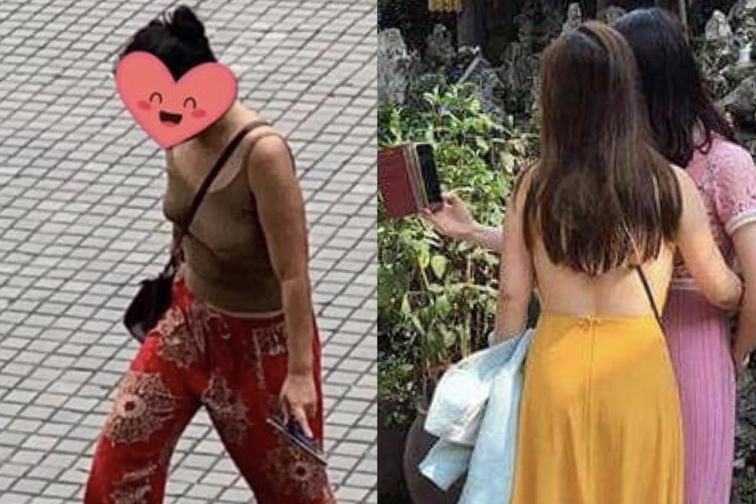 Mac do ho hang, lo noi y, dien ao xuyen thau khi di le chua hinh anh