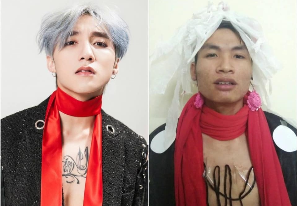 Cosplay tu Son Tung M-TP den Hoang Thuy Linh 'phien ban loi' hinh anh