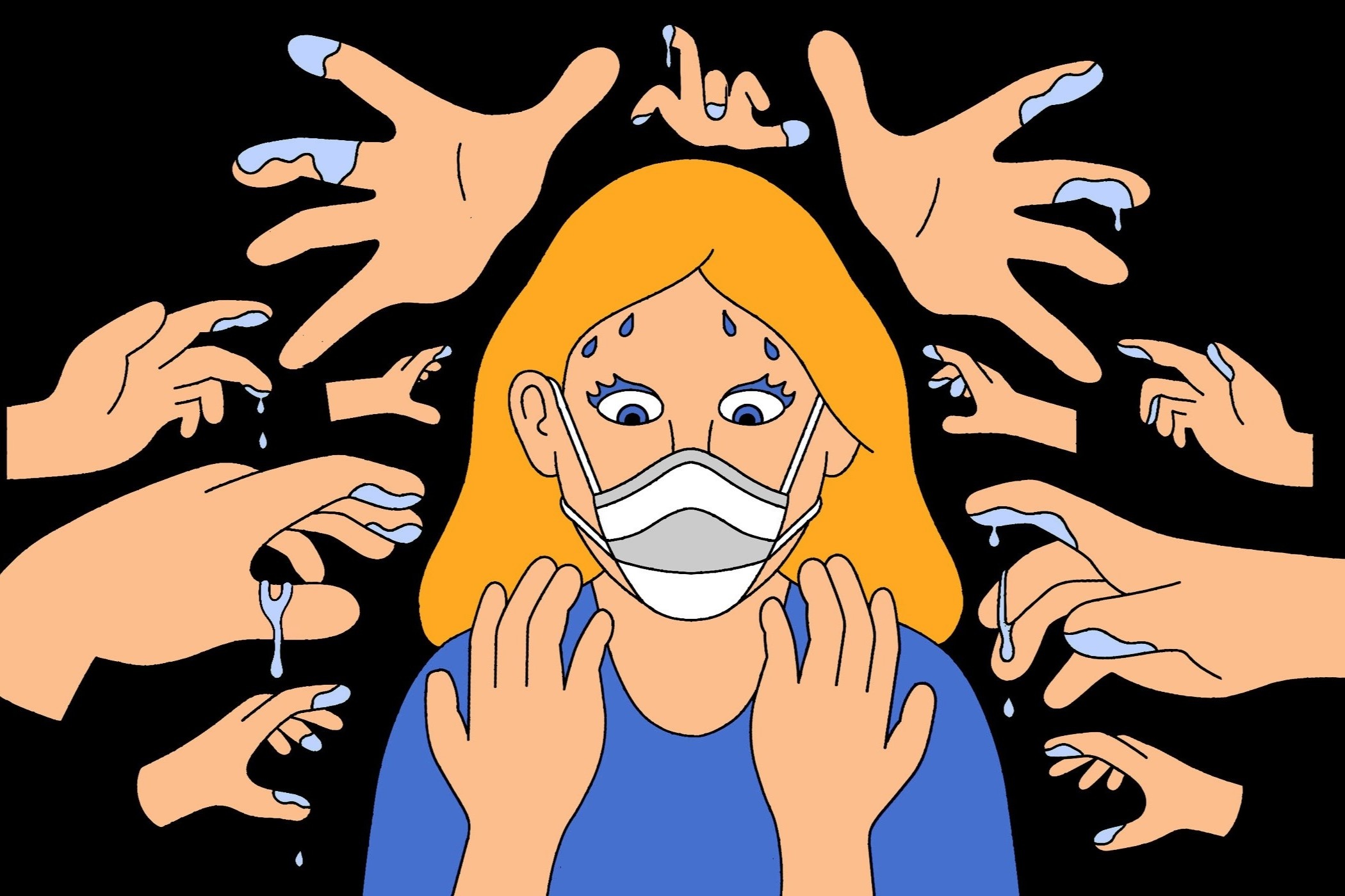 Nhung cach de han che cham tay len mat trong mua dich hinh anh