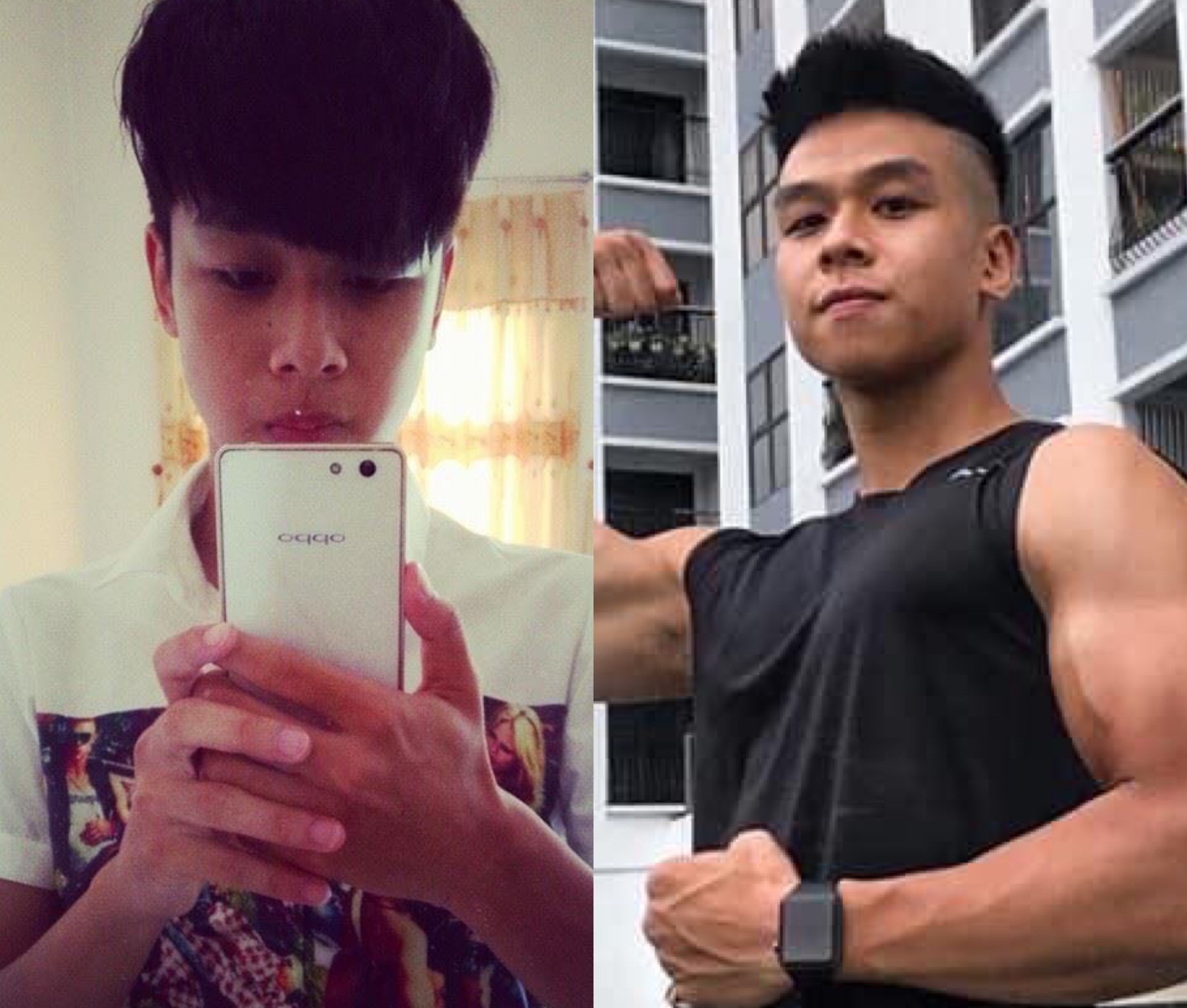 Chang trai gay an nhieu den thua can, tap luyen de co bung 6 mui hinh anh