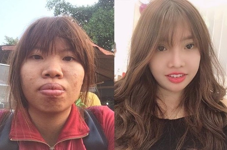 Co gai dao keo toan bo guong mat, co chong moi sau khi ly hon hinh anh