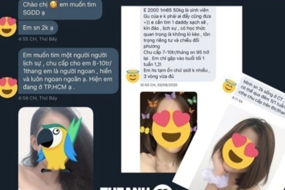 Co gai bat ngo bi dung anh trong nhom tim sugar daddy, nguoi bao nuoi hinh anh