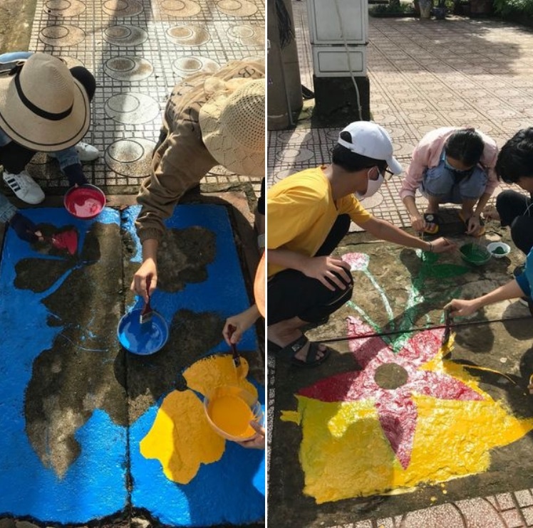 ve tranh tren nap cong anh 2