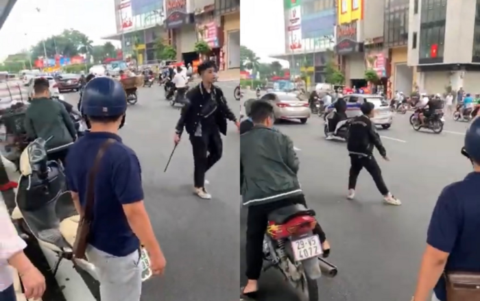 dap xe may cua nguoi di duong anh 1