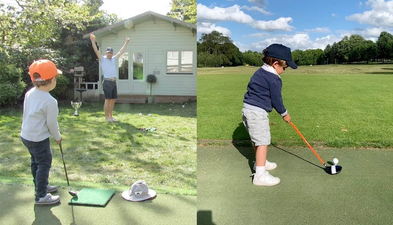 Be 4 tuoi co tai nang danh golf hinh anh