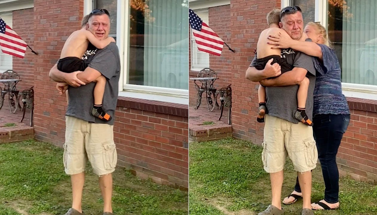 Ong noi om chau khoc nuc no sau mot nam xa cach hinh anh