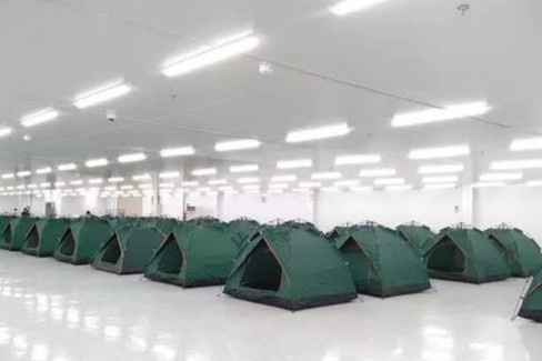 Cong ty o Bac Ninh dung leu lam noi luu tru cho cong nhan hinh anh