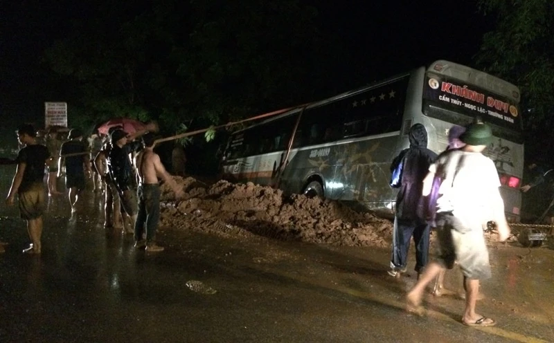 Hiện trường vụ tai nạn. Ảnh: N. D.