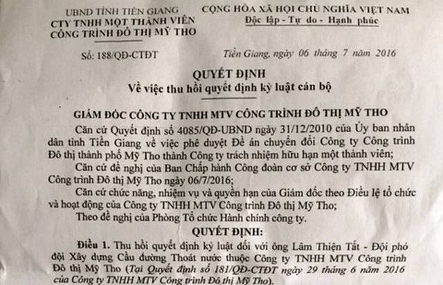 Nguoi to cao tieu cuc o Tien Giang duoc phuc chuc hinh anh