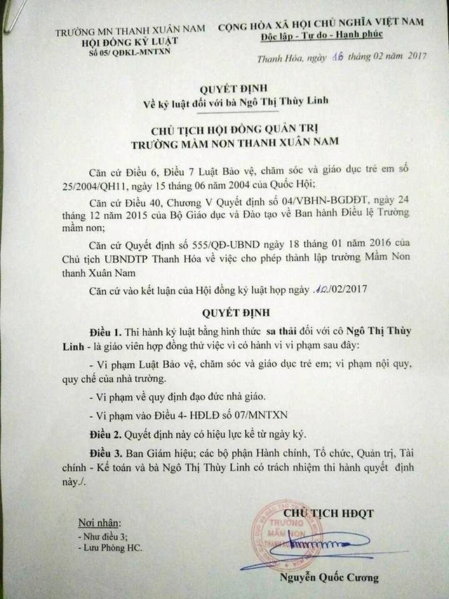 sa thai co giao mam non danh tre anh 2