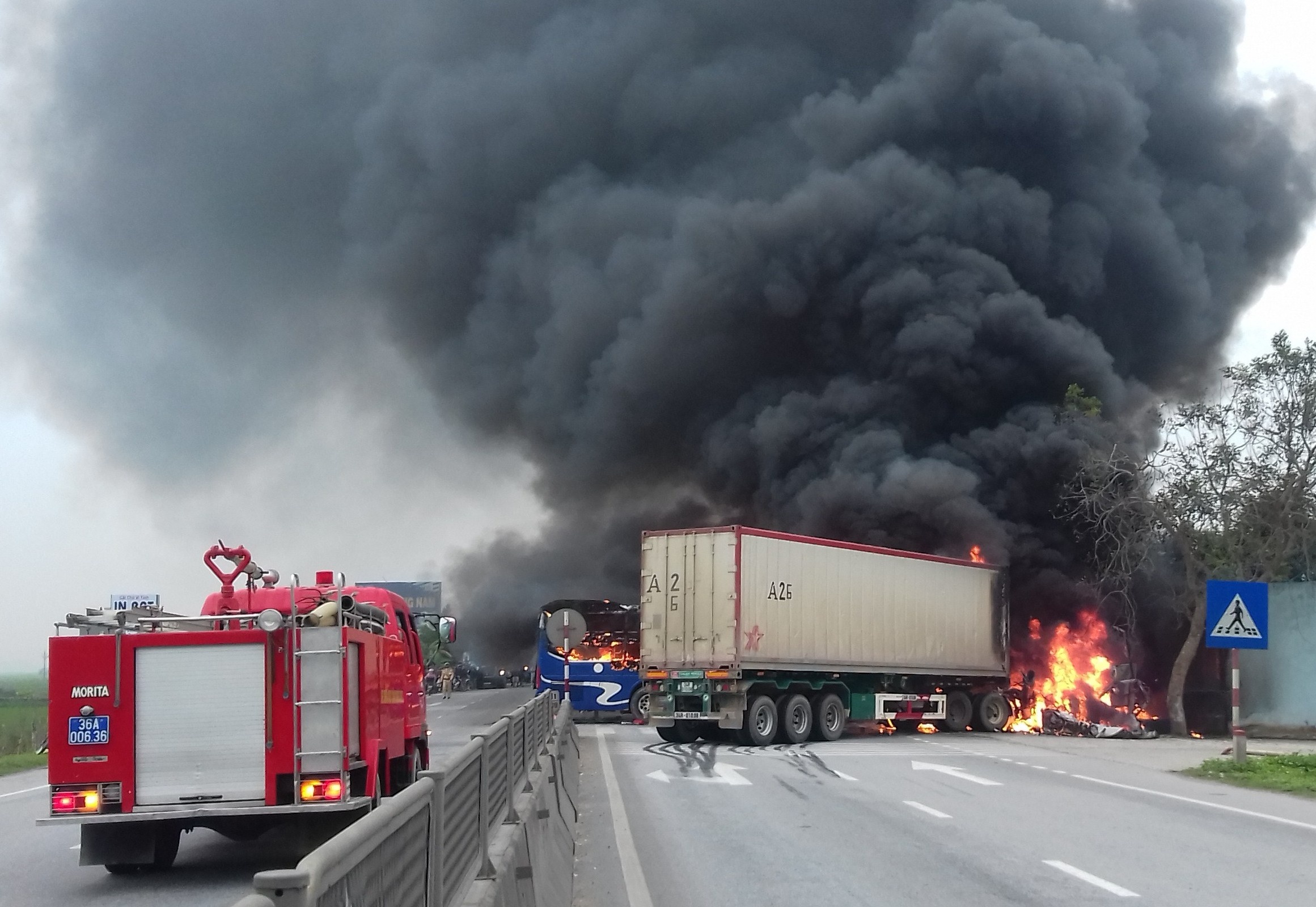 xe khach dau dau contaner anh 1