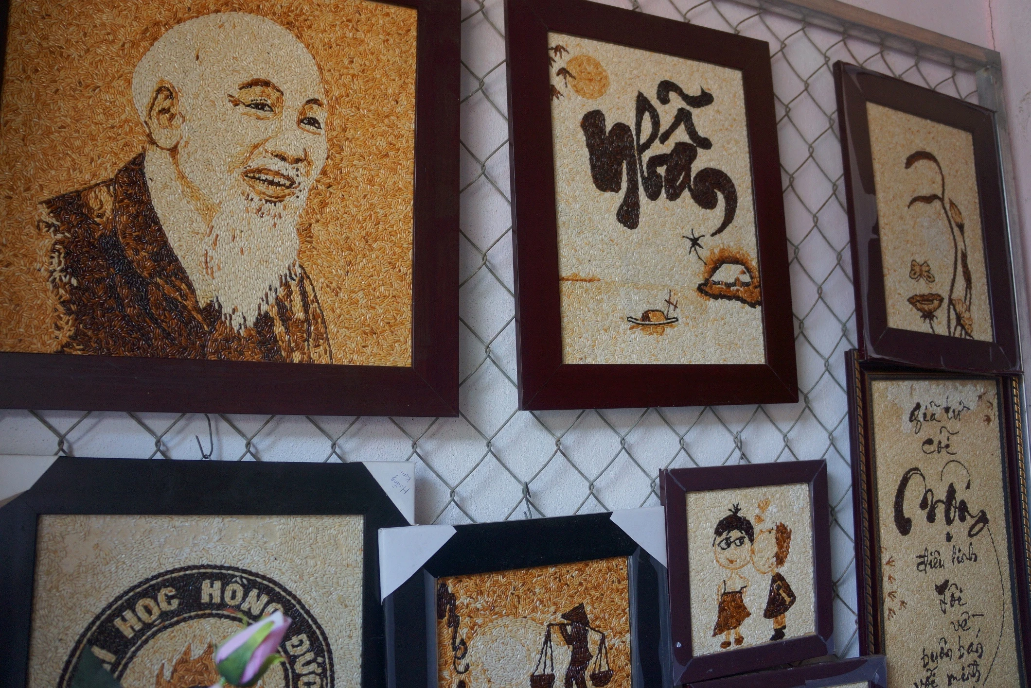 Ve tranh bang hat gao anh 7