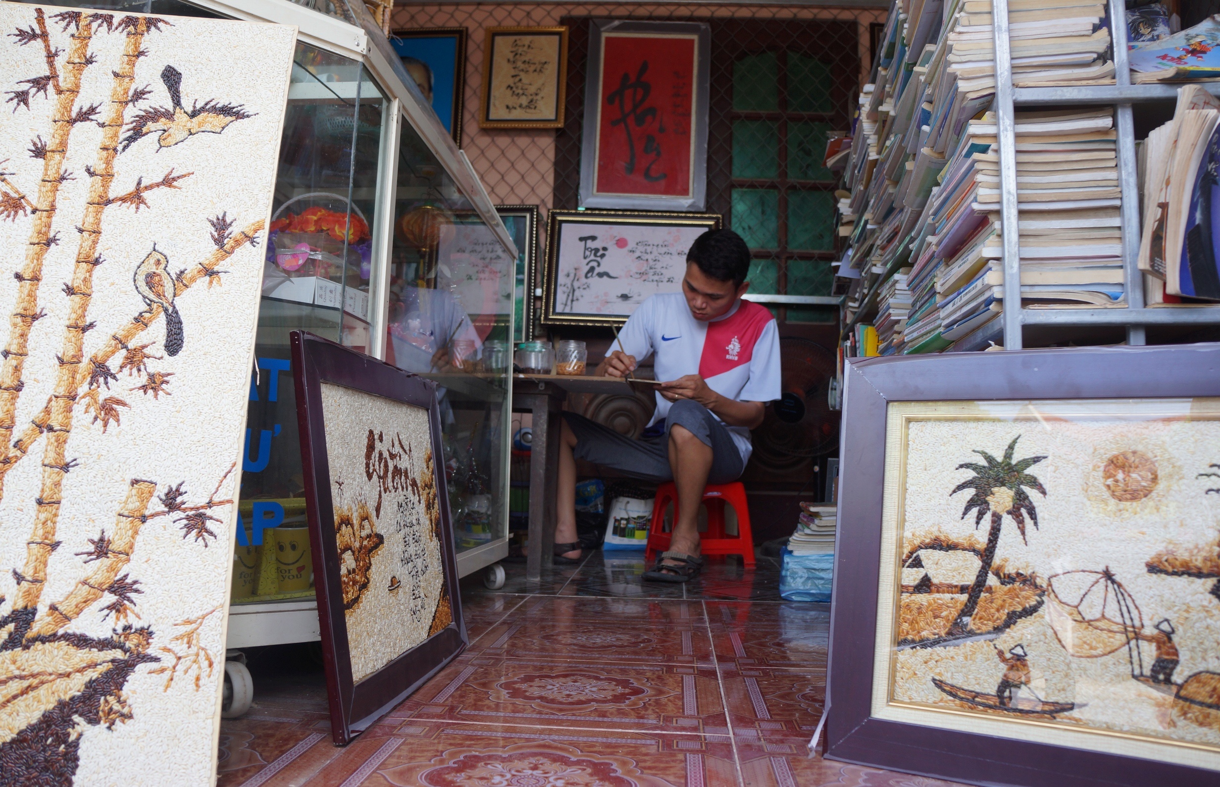 Ve tranh bang hat gao anh 2