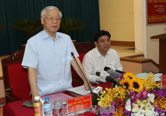 Tổng bí thư làm việc tại Nghệ An ảnh 1 Tong bi thu lam viec tai Nghe An anh 1