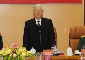 Tong bi thu Nguyen Phu Trong chu tri Hoi nghi Quan uy Trung uong hinh anh