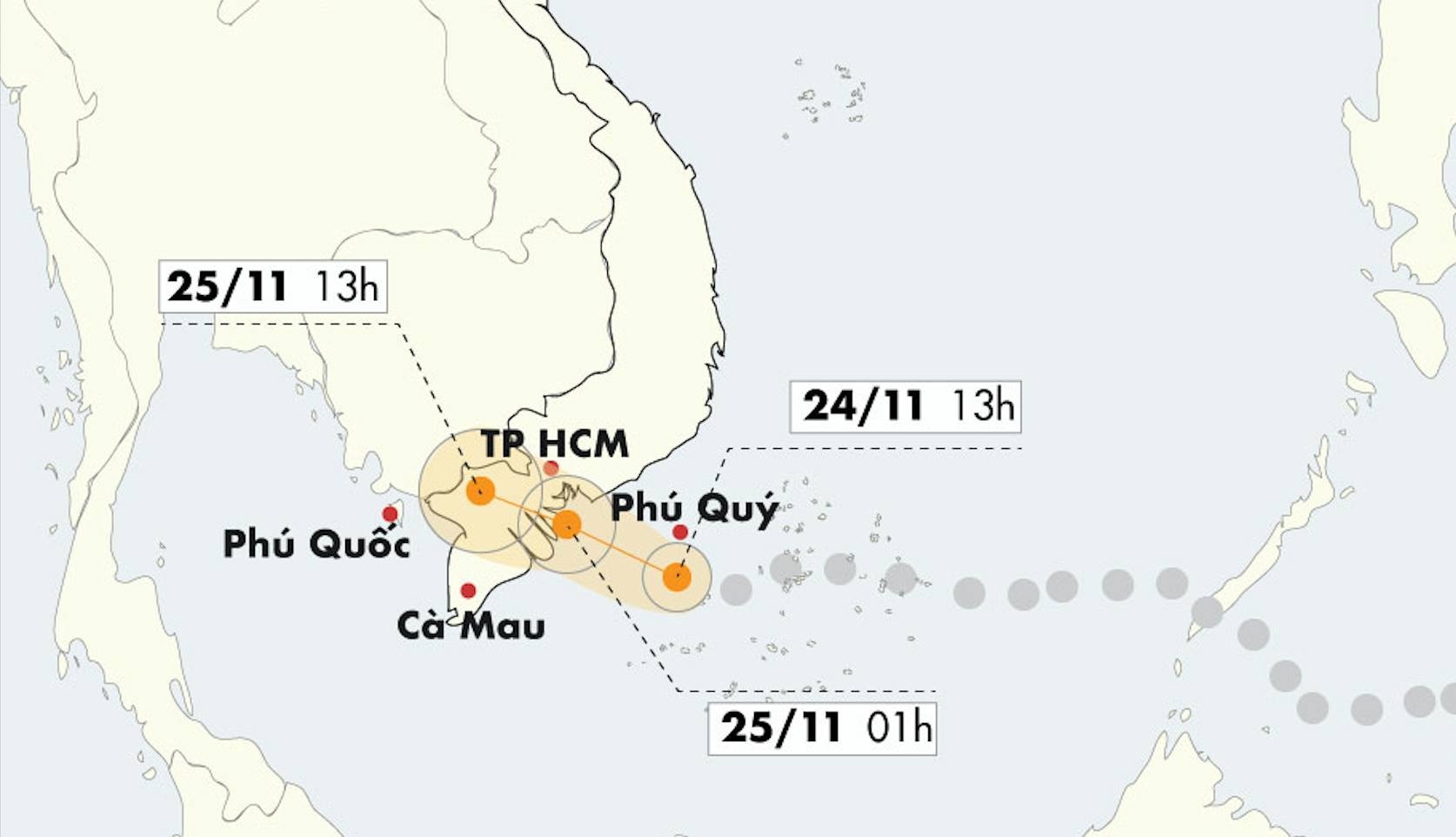 Bao so 9 chech xuong phia Nam, chieu nay Sai Gon co mua rat to hinh anh