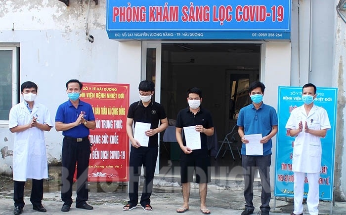 ba benh nhan o Hai Duong xuat vien anh 1