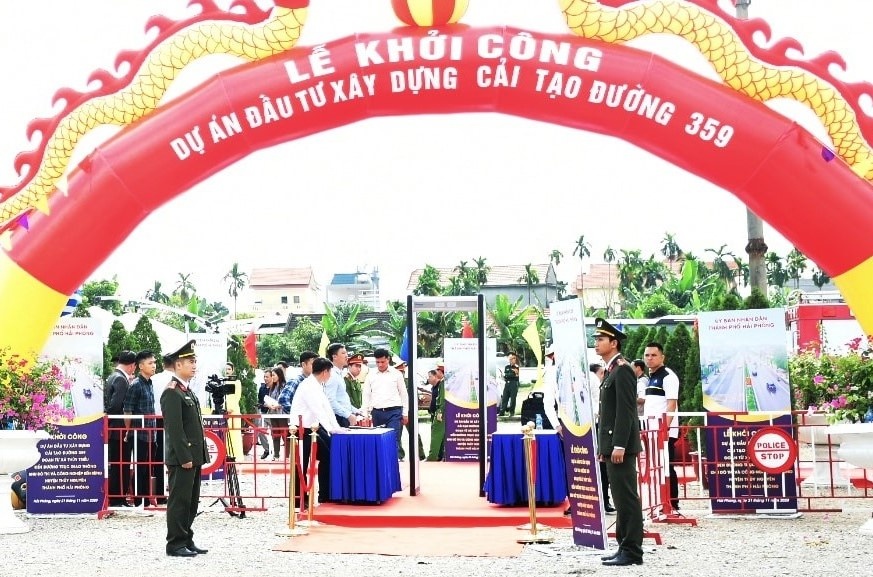 Hai Phong khoi cong du an cai tao duong gan 1.200 ty hinh anh