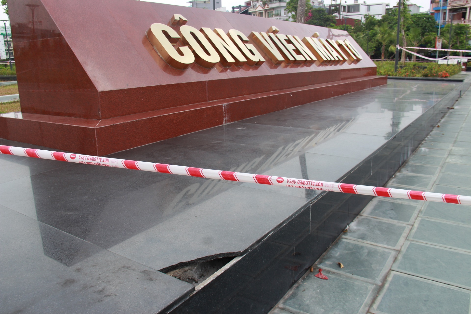 Cong vien 70 ty o Hai Phong chua ban giao da xuong cap hinh anh