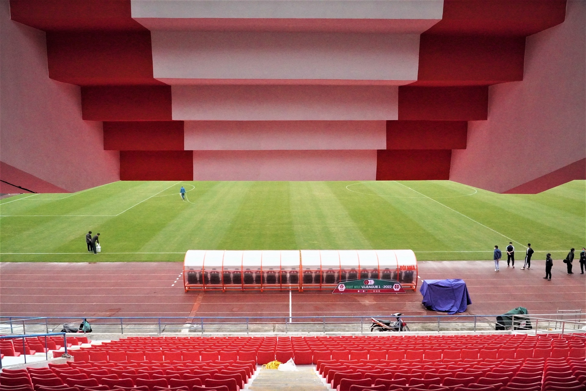 San Lach Tray truoc tran dau cua CLB Hai Phong o V.League 2022 hinh anh