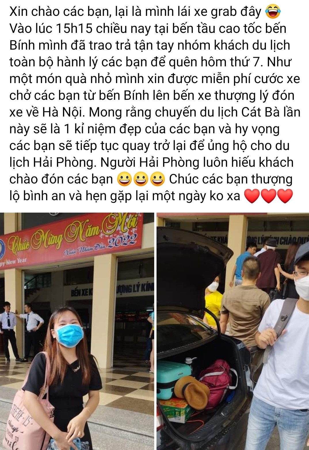 tai xe Hai Phong tim khach quen do anh 1